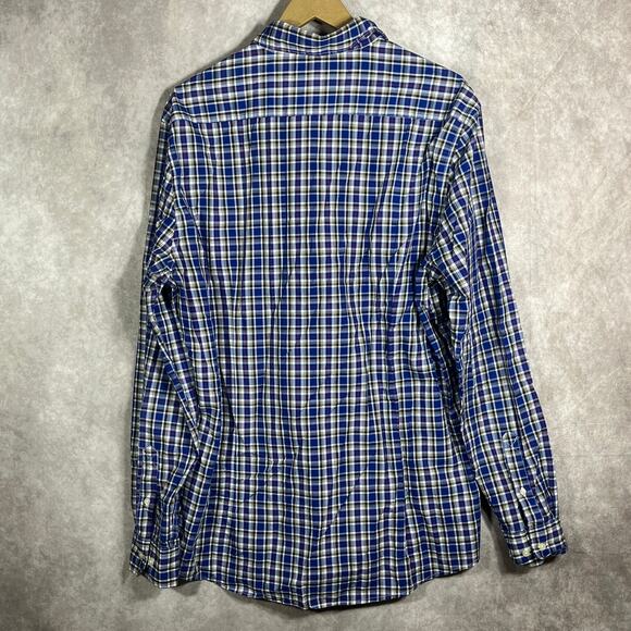 Barbour Shirt Men Size XL Blue Plaid Button Down Tailored Fit Casual Preppy Work - Picture 4 of 11